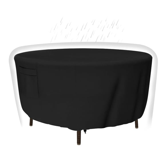 Funda de mesa de patio Tuyeho, resistente al agua, 160 x 71 cm, color negro