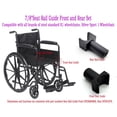 thumbnail image 3 of Riel para asiento de silla de ruedas ReyjiuMed, compatible con tubos de 7/8 de pulgada, juego delantero y trasero, para sillas de ruedas Silver Sport 1 y K1, diámetro de 19 mm, nailon negro, estilo mo, 3 of 4