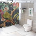 thumbnail image 7 of Leisuo Tropical Tree Flowers Hibiscus Blooming Protea Palm Leaves Parrot Ara Toucan Decorative Shower Curtain Multiple Sizes Durable and Washable White, 7 of 7