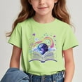 thumbnail image 2 of Chandails Mignons pour Filles T-Shirts Graphiques à Manches Courtes Col Rond T-Shirt Décontracté Hauts d'Été pour Enfants Vêtements, 2 of 7