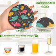 thumbnail image 3 of Haosy Set of 6 Drink Woven Coaster with Holder Heat Resistant Non-Slip Bar Coasters 4 Inches Hand Drawn Whale Stars, 3 of 7