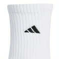 thumbnail image 2 of Adidas Striped 6 Pack Crew Junior's Tennis Socks - L, 2 of 3