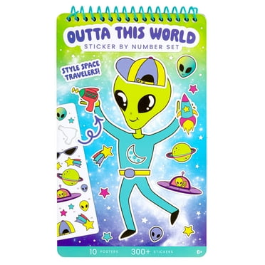 Easter Outta This World Alien Sticker by Number Set Party Favor, by Way To Celebrate