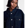 thumbnail image 5 of No Boundaries Oversized Denim Cotton Jacket, Women’s XXS-4X, 5 of 7
