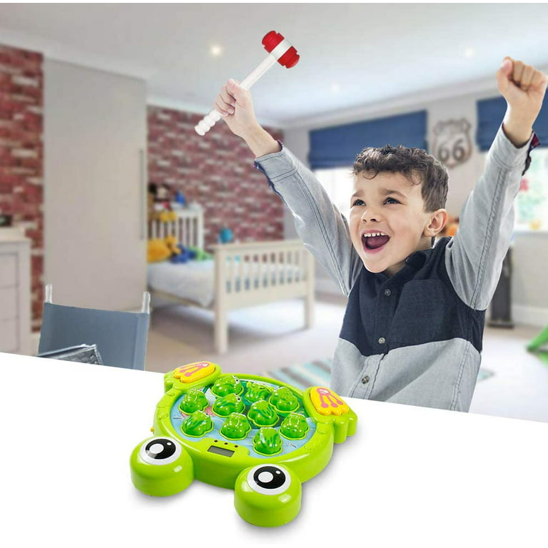  HopeRock Toys for 2 3 4 5 Year Old Boy,Toddler Toys Age 2-4,  Whack A Frog Game,with 5 Modes,45 Levels,9 Music Spray and Light-up, Baby  Toy Gifts for Early Learning, Birthday