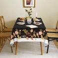 thumbnail image 4 of White Black Birds Flowers Waterproof Fabric Tablecloth,Rectangle Watercolor Wrinkle Oil-Proof Resistant Table Cover for Dining Table, Buffet Parties and Camping,(60" x 84" inch), 4 of 6