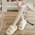 thumbnail image 2 of Gupgi Chaussettes Hautes Mo pour Femmes Pure Noeud Papillon Bas Chaussettes d'Été, 2 of 8