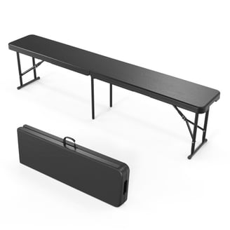 Lifetime, Steel-Framed Bench, 5', Fold-In-Half, Pearl - Walmart.com