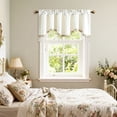 thumbnail image 4 of VOGOL White Velvet Scalloped Window Valance with Beaded Trim, Soft Decorative Curtain Topper for Living Room Bedroom, 4 of 7