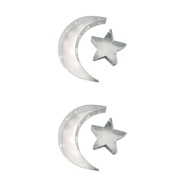 Bewildely de servicio en forma de luna con revestimiento decorativo elegante que no se decolora, reemplazo antioxidante, para servir en banquete, Tipo 6 2Conjunto