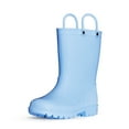 thumbnail image 2 of Kushyshoo Kids Rain Boots for Girls Boys Waterproof Rain Shoes with Easy On Handless Blue Solid Boots Size 12, 2 of 7