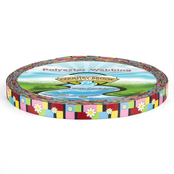 Country Brook Design® Spring Daisies Lite Tape (1/2 Inch, 10 Yards)