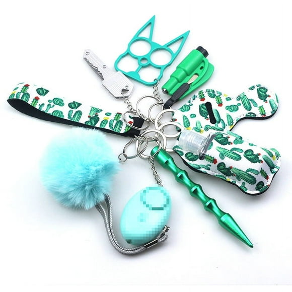 Multifunctional Keychain for Women, Safety Flashlight Keychain, 10pcs Key Chain Set for Women
