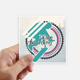 thumbnail image 1 of Los atletas de deportes de snowboard ilustración Pegatinas de pared cuadrado de 10 cm maleta portatil Motobike Decal 8pcs, 1 of 1