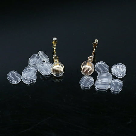 magik comfort pierced ears pads cushion earrings clear non pack clip