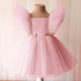 thumbnail image 2 of Vestido de princesa con flores y tutú de malla para niñas pequeñas, vestido de fiesta de cumpleaños para niños de 0 a 6 años, traje de noche de boda para niños, ropa 18-24M (etiqueta 90) Gao Jinjia LED, 2 of 2