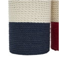 thumbnail image 5 of 4"W, 5"H Cream Cotton Coiled Colorblock Buoy Sculpture with Red and Blue Bases, by DecMode (2 Count), 5 of 10