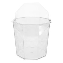Garbage Bin Tabletop Wastebasket Small Trash Can Office White