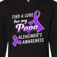 thumbnail image 4 of Inktastic Alzheimer's Awareness Find a Cure for my Papa Long Sleeve T-Shirt, 4 of 5