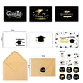 thumbnail image 2 of Graduation Cards Pack – Grad Cards Bulk with Envelopes, Black Gold for College High School(6 Cards with envelopes), 2 of 13