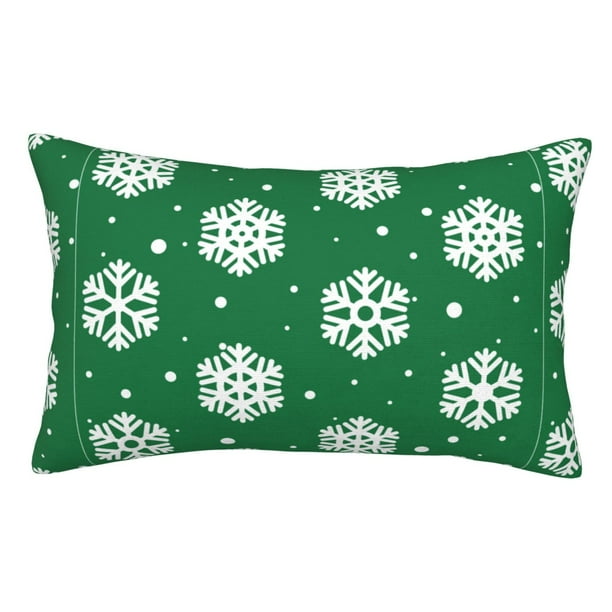 Fotbe Snowflake Funda de Almohada Decorativa Estilo Occidental, Lujo en Algodón, Fundas para Almohadas King, Cojín Estampado para Decoración del Hogar-20"x30"