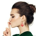 thumbnail image 1 of Fiudx Pendientes de Madera, Elegante Diseño Geométrico Hueco, Accesorio Ligero y Versátil, Forma Cuadrada Única, Prenda de Moda, para Uso Diario Informal, Disponible En 8 Colores., 1 of 5