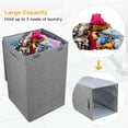 thumbnail image 5 of iMounTEK 100L Collapsible Laundry Hamper with Lid, Clothes Basket Organizer, Beige, 5 of 8