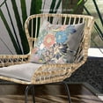 thumbnail image 5 of Amrita Sen Friendship Bouquet Indoor/Outdoor Pillow in Gray Blue Peach 20x20, 5 of 5