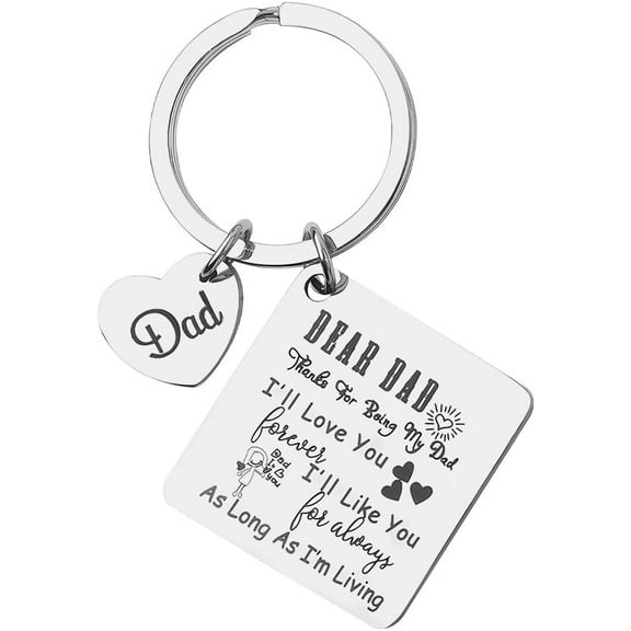 I Love Daddy So Much Keychain for Dad Father's Day Gifts for Men Father Christmas Gifts for Dad from Son Daughter
