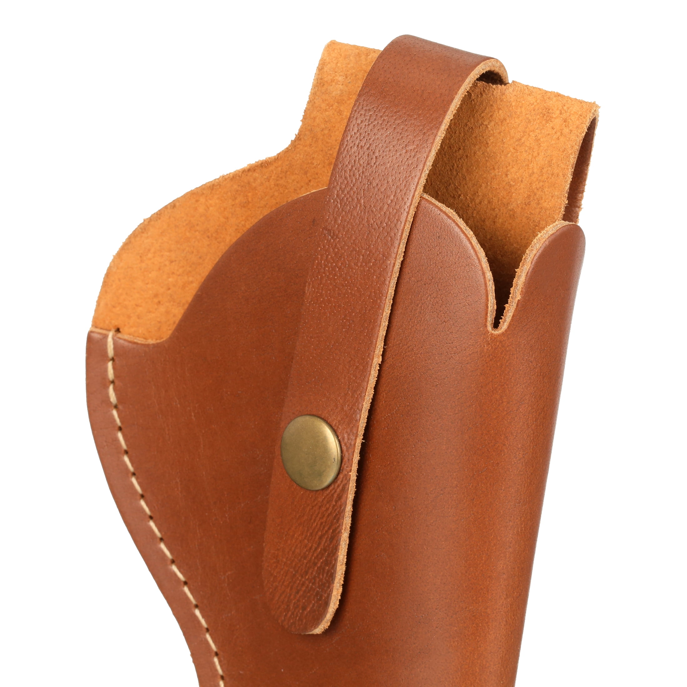 Saddle Mate Brown Leather Gun Holster 6" with Adjustable Retention Strap Right Handed