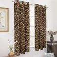 thumbnail image 3 of Leopard Print Blackout Curtains Window Drapes Room Darkening Thermal Insulated Grommets Blackout Curtains, for Living, Dining, Bedroom,2 Panels, 3 of 6