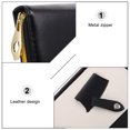 thumbnail image 3 of Estuche de transporte para tijeras de peluquero, bolsa de cuero sintético para peluquería con 2 fundas, 3 of 4