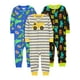 thumbnail image 1 of Pijama de algodón sin pies, ajuste ceñido, paquete de 3 unidades, 12 m, 1 of 1
