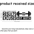 thumbnail image 3 of Gym Wall Decal You Can Have Results Or Excuses Not Both Gym Inspirational Wall Sticker Quote Motivational Art Decoration Wall Decals Gym Wall Quote, 3 of 6