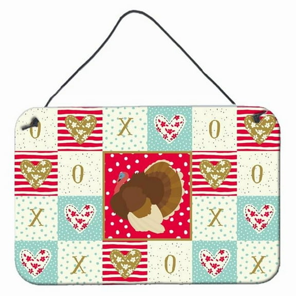 Caroline's Treasures CK5417DS812 French Turkey Dindon Love Wall or Door Hanging Prints, 8x12, multicolor