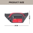 thumbnail image 5 of Bolsillos para mujer, bolsillos para hombre, bolsillos ligeros, bolsos de viaje con correas de hombro ajustables, rojo, 5 of 5