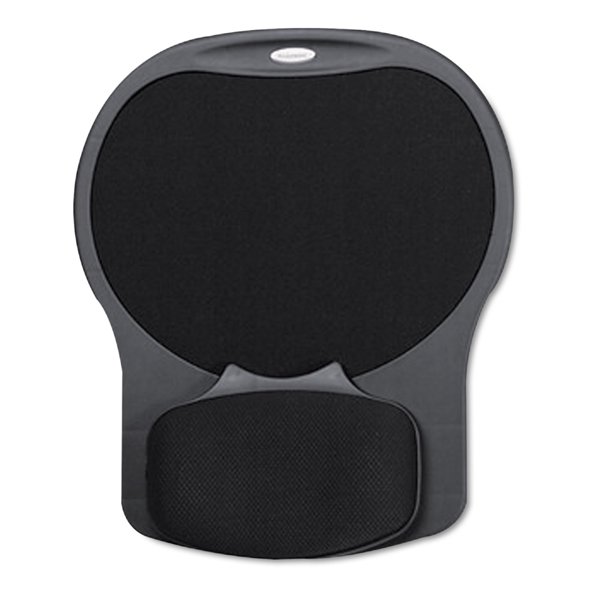 Fellowes Mfg. Co. Easy Glide Gel Mouse Pad W/wrist Rest, 10 X 12 X 1 1/2, Black