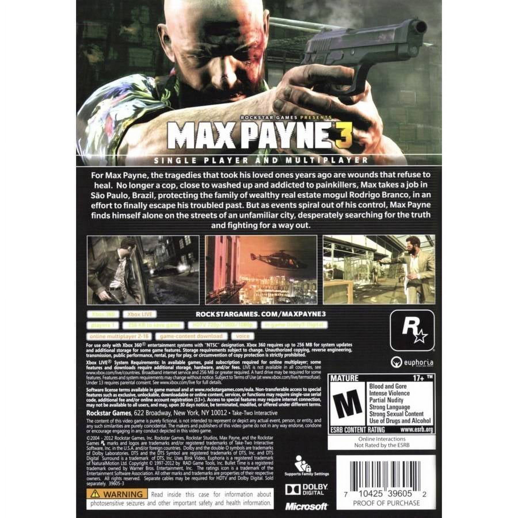 Max Payne 3 (XBOX 360) - image 2 of 7
