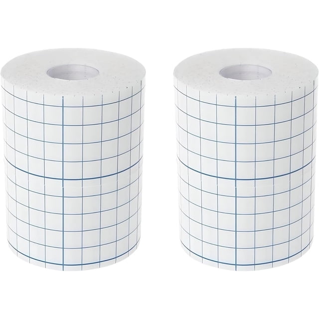 y 2 Rouleaux de Ruban de Rétention pour Pansement Non Tissé, Rouleau de Couverture Ruban Extensible 4 Pouces x 10 Yards Ruban Adhésif Respirant Non Tissé Ruban de Bandage Protecteur Extensible Rouleau de Bandage 4 Pouces