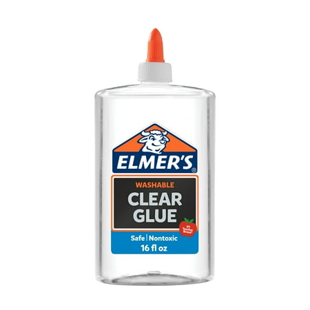 Elmer's Liquid School Glue, Clear, Washable, 16 Ounces, 1 Count