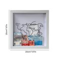 thumbnail image 3 of Shadow Box Frame Money Box Memory Box para niños y adultos (mapa de 20x20 cm), 3 of 5