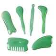 thumbnail image 5 of 7Pcs Guasha Scraping Massage Tool Guasha Board Face Lift Resin for Women Men Adults Traditional Facial Scraping Massage Tool Scraping Board Green, 5 of 9