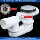 thumbnail image 4 of Tapón para bañera, Ø 72 mm, con doble junta, regulable en altura, tapón para bañera universal, trampilla para lavabo, de latón templado con acabado cromado, desagüe para bañera inoxidable, 4 of 5