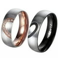 thumbnail image 3 of K-KED Couple Ring Stainless Steel Promise Ring Love You Heart Wedding Band Gift Sz6-12-12-For Men, 3 of 9
