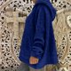 thumbnail image 4 of Gibobby Suéter de Mujer Mangas largas de tamaño sólido Tops Color Hood Large Sweater Fashion Mujeres Loose Sweater (Azul Marino, XL), 4 of 5