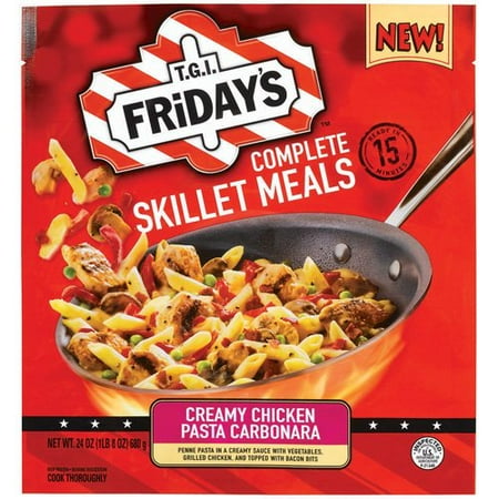 T.G.I. Friday's Complete Skillet Meals Creamy Chicken Pasta Carbonara, 24 oz