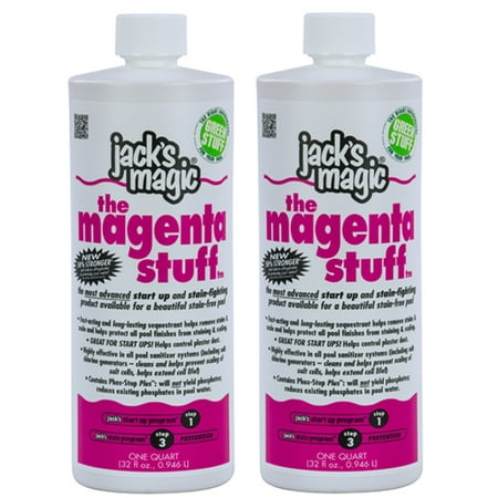 Jack's Magic The Magenta Stuff Swimming Pool Chemical- 1 Quart (2-pack)