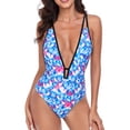 thumbnail image 2 of Trajes de baño para mujer, Trajes de baño para mujer, Traje de baño de moda para mujer, estampado, cómodo, holgado, top de traje de baño, blusa, traje de baño casual y atractivo para mujer, 2 of 6