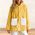 thumbnail image 2 of CQXIDFH Women's Sleepwear Sleep Top Textured Fleece Bed Jacket Plush 3D Pajama Top Soft Warm Layer for Cold Mornings & Dorms Comfortable Casual Sleepwear Loungewear & Nightwear, 2 of 4