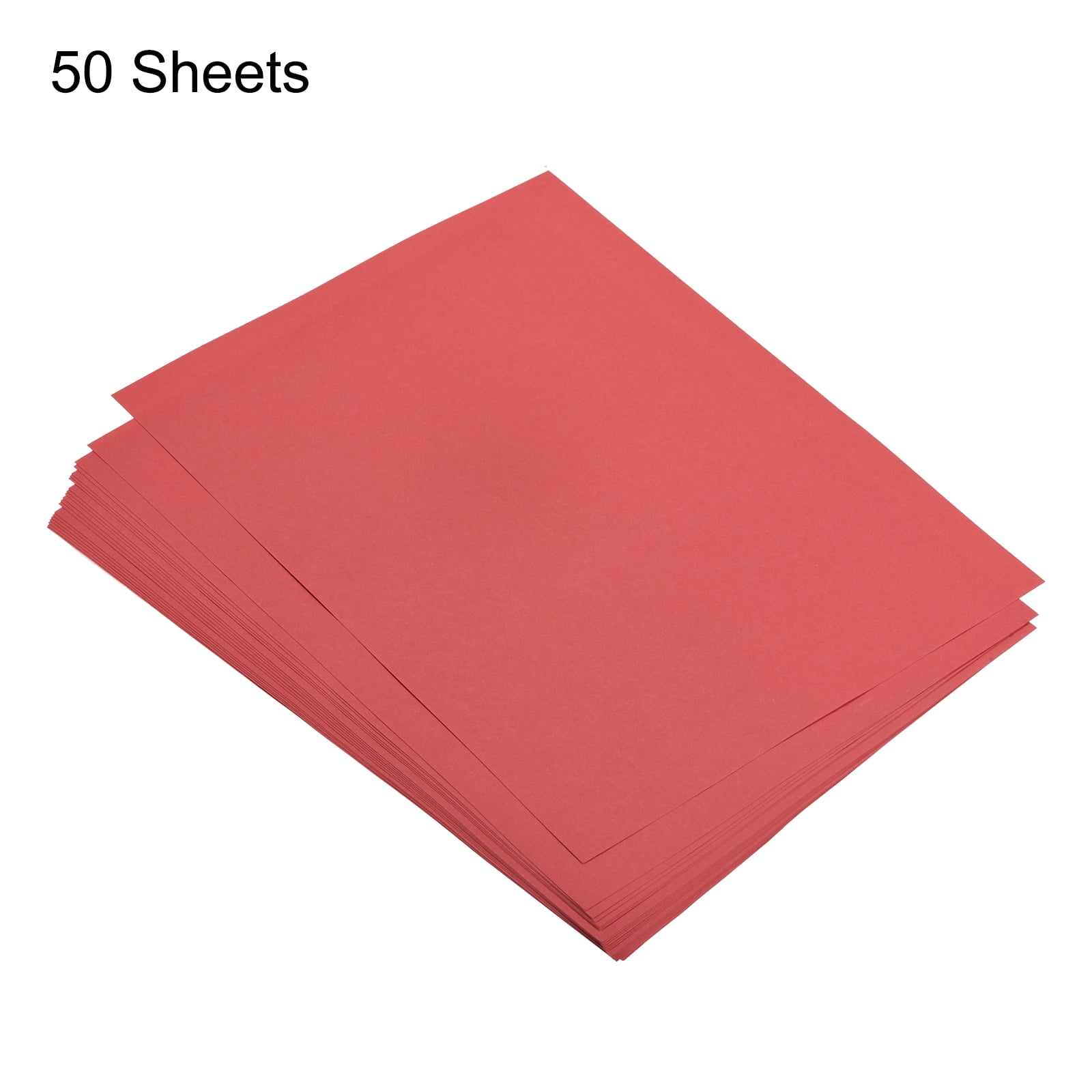 Uxcell 50 Sheets Colored Copy Paper for Office Printing Invitation Forms Art Projects Bright Red 8.3 x 5.8"